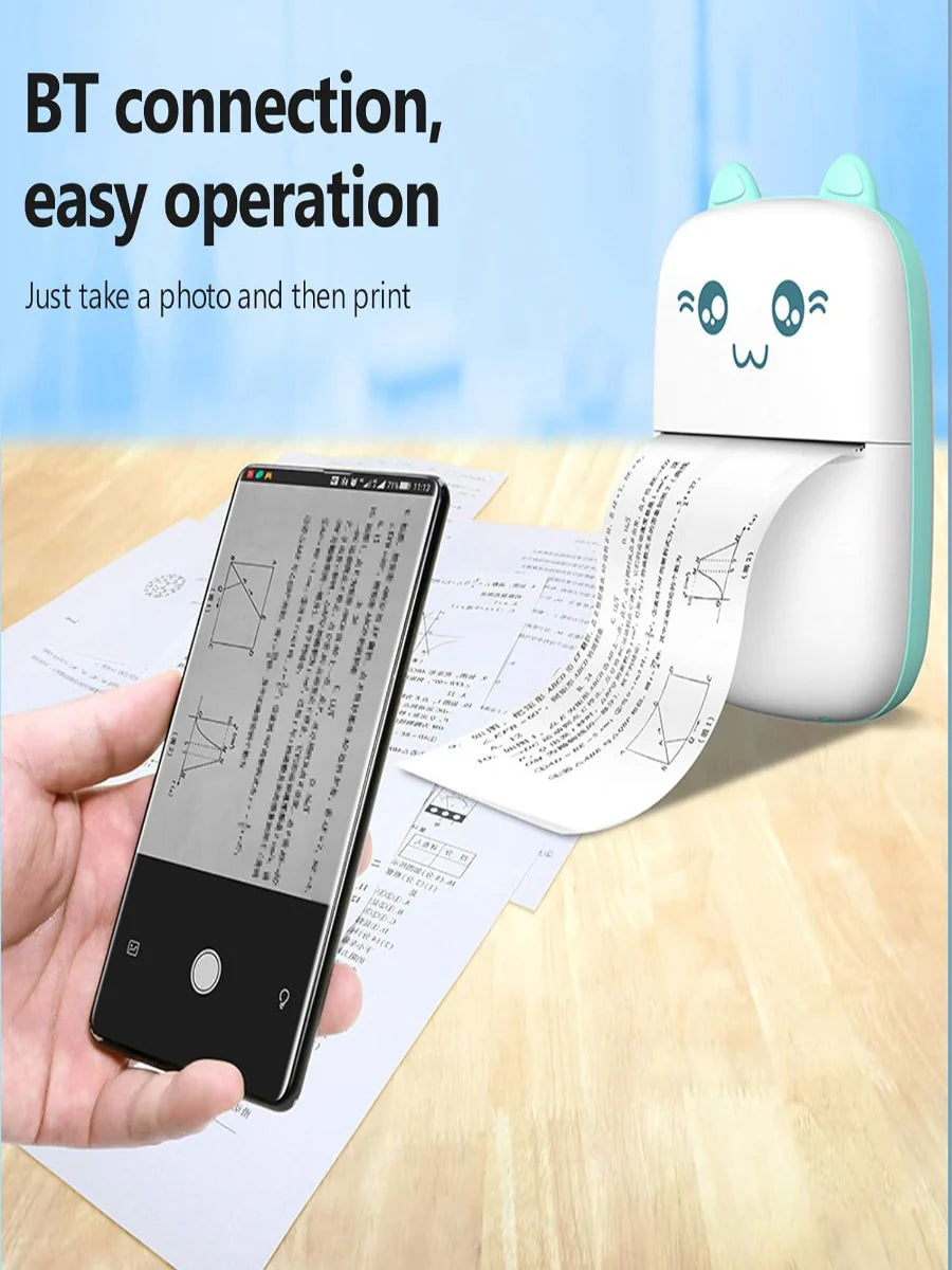 Portable Mini Pocket Printer Bluetooth Thermal Printer