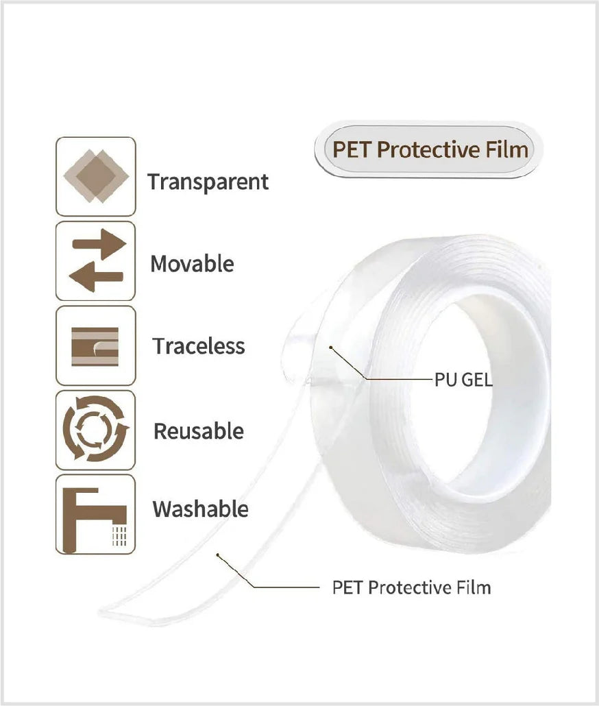 Double sided Nano Gel Silicone Tape