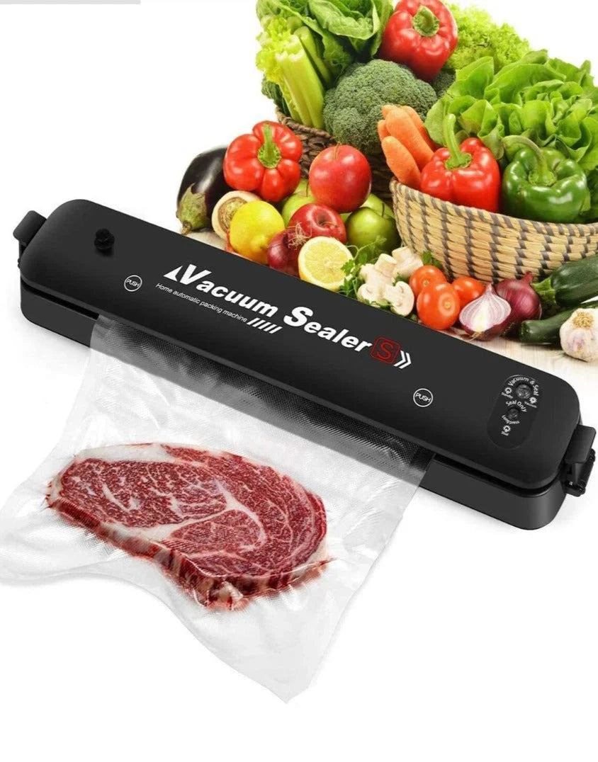 Vacuum Food Sealer Machine for Preservation, Dry & Moist Food Modes, Easy to Clean, Portable Household Tool with 10 Vacuum Sealer Bags